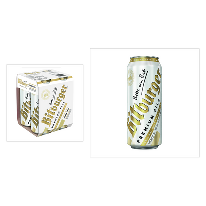 Bitburger Pilsner 4pk 16.9oz Can 4.8% ABV