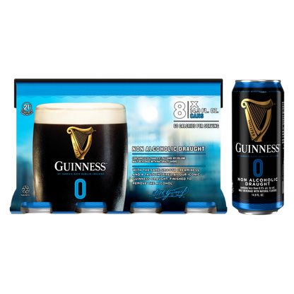 Guiness Zero Draught Non-Alcoholic 8pk 14.9oz Can