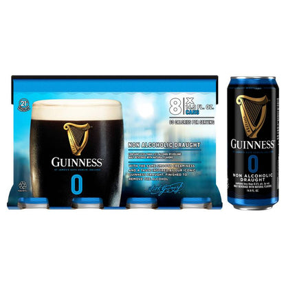 Guiness Zero Draught Non-Alcoholic 8pk 14.9oz Can