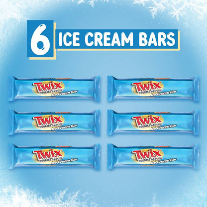 TWIX Cookies & Cream Milk Chocolate Ice Cream Bars, 6 Pack, 1.93 Oz Bars