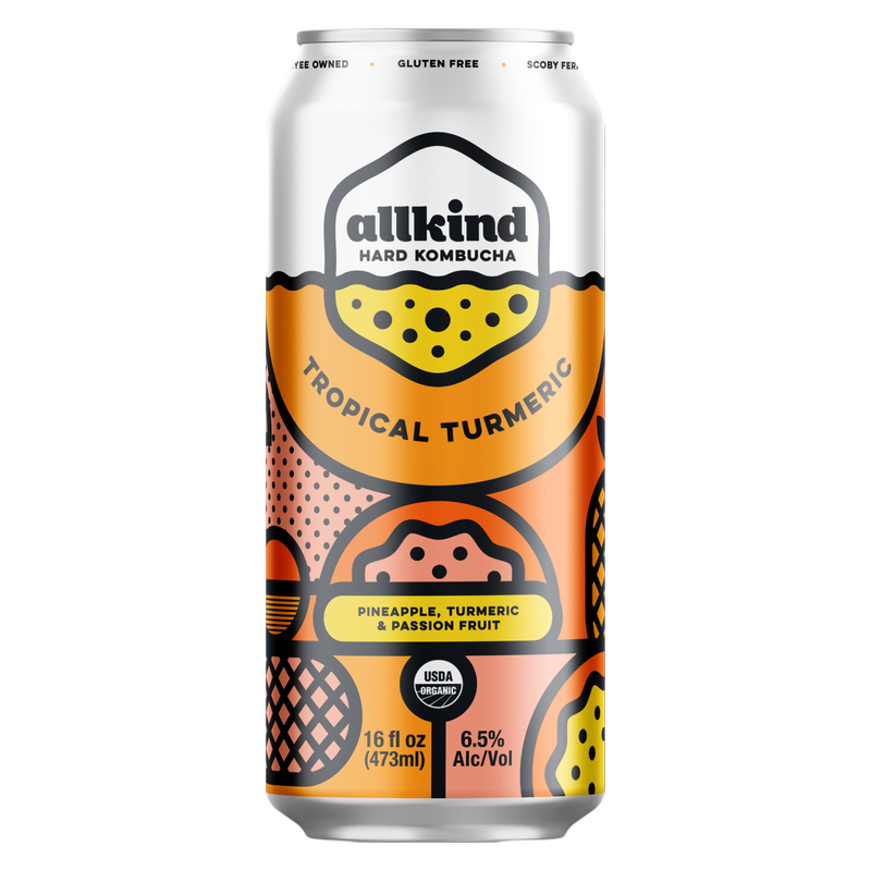 Allkind Hard Kombucha Tropical Turmeric Single 16oz Can