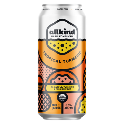 Allkind Hard Kombucha Tropical Turmeric Single 16oz Can