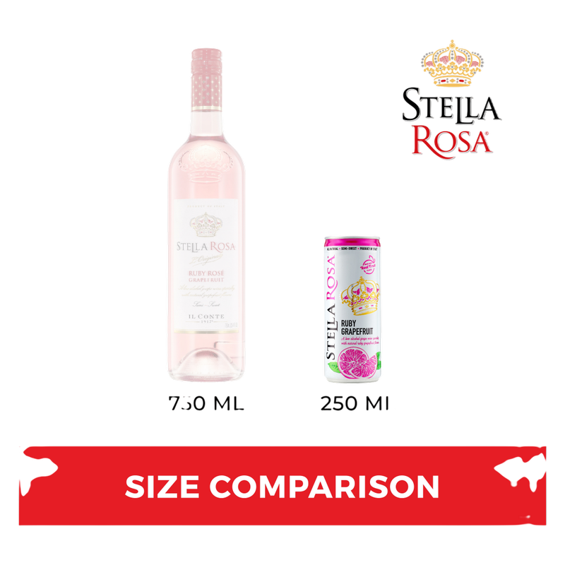 Stella Rosa Ruby Rose Grapefruit Semi-Sweet Rose Wine 2Pk/250 ml