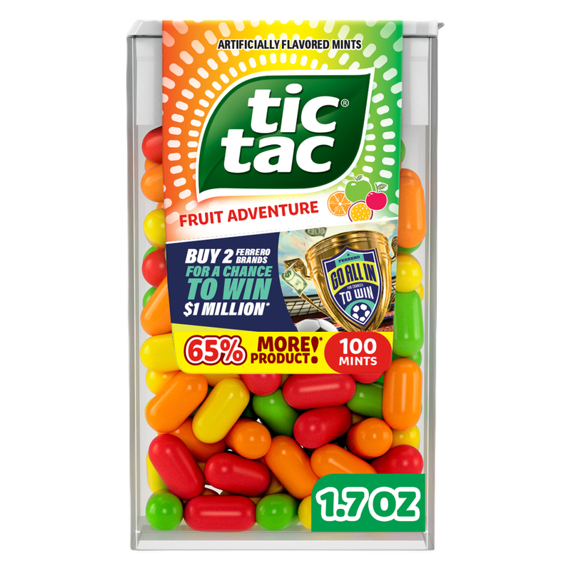 Tic Tac Fruit Adventure Mints, On-The-Go Refreshment, 1.7 oz