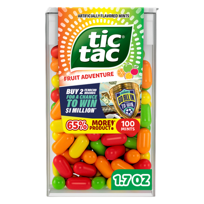 Tic Tac Fruit Adventure Mints, On-The-Go Refreshment, 1.7 oz