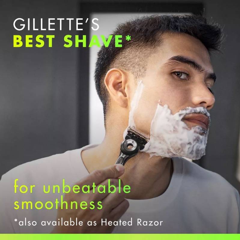 GilletteLabs Razor Blade Refills, 4ct Razor Cartridges, Razor Refills for Men Compatible with GilletteLabs Exfoliating Bar Razor and Heated Razor