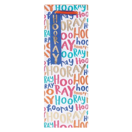 The Gift Wrap Company Bottle Bag Hooray! (Each)