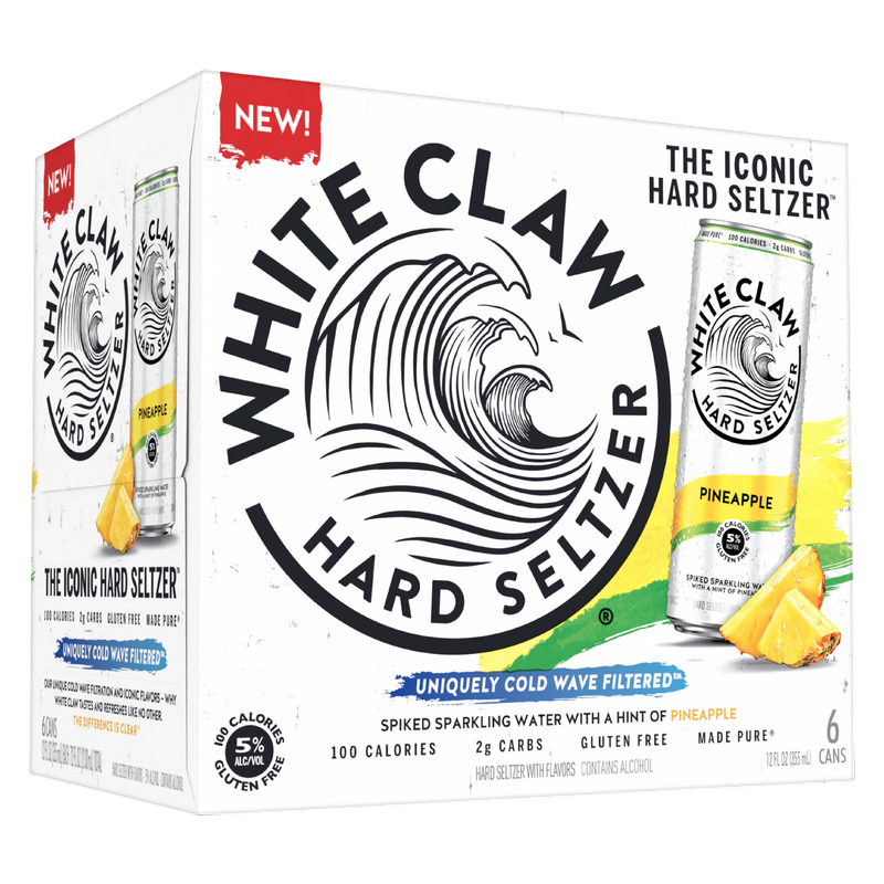 White Claw Hard Seltzer Pineapple 6pk 12oz Cans