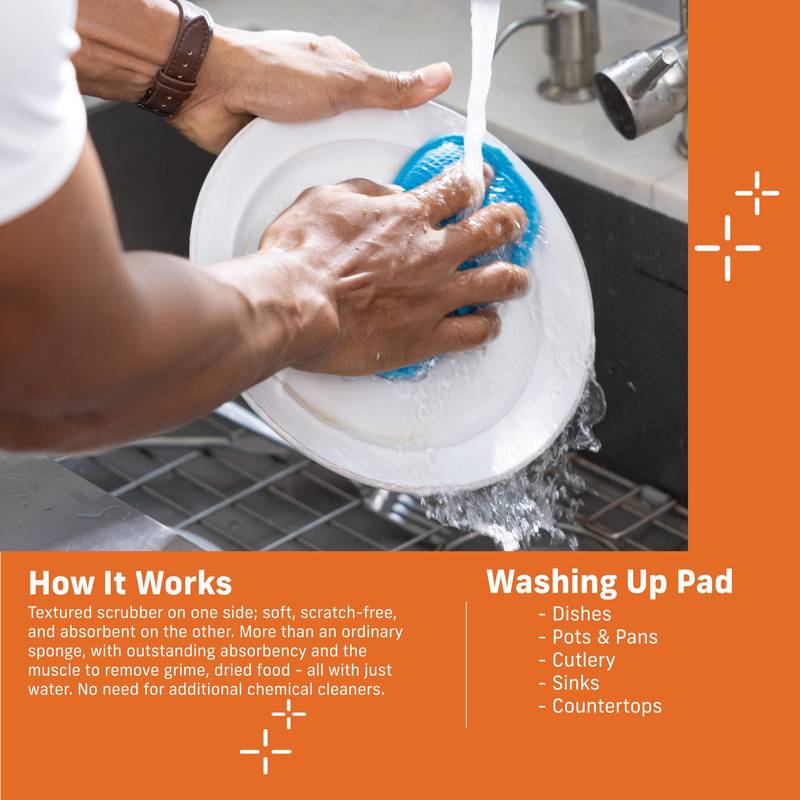 E-Cloth Washing Up Pad, Yellow