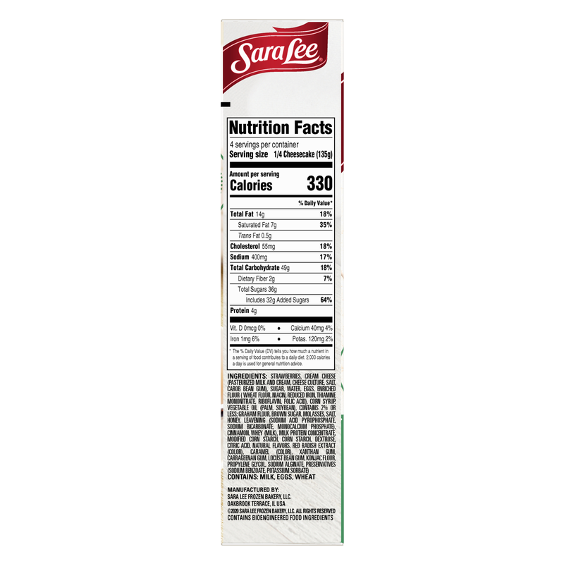 Sara Lee Frozen Classic Strawberry Cheesecake - 19in/19oz