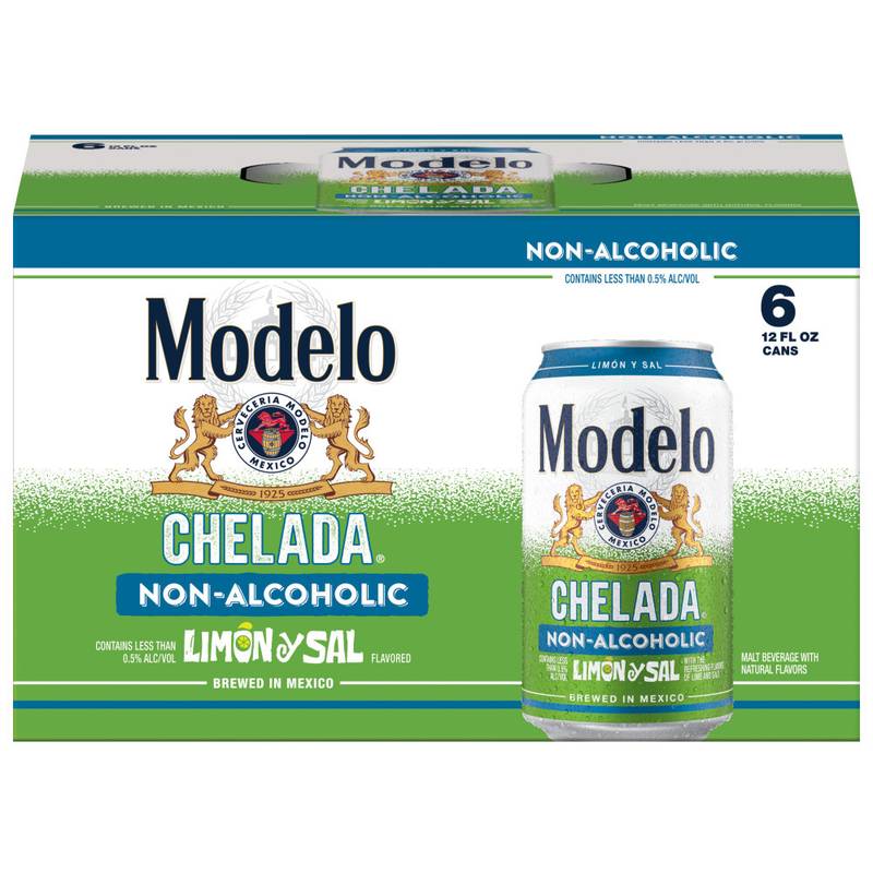 Modelo Chelada Limon Y Sal Non-Alcoholic 6pk 12oz Can