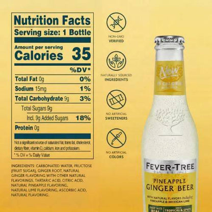 Fever-Tree Pineapple Ginger Beer, 4-pack