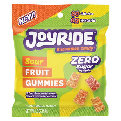 Joyride Zero Sugar Sour Fruit Gummies 1.8oz - JoyRide Sweets – BevMo!