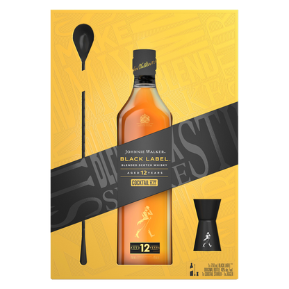 Johnnie Walker Black Label Scotch Gift Set 750ml (80 Proof Johnnie Walker Black Label Scotch Gift Set 750ml (80 Proof