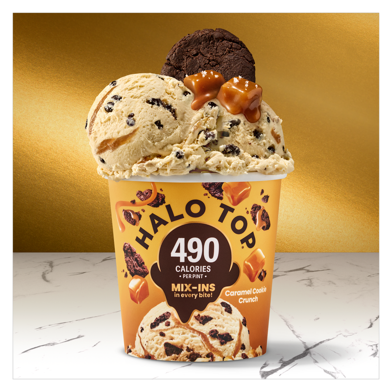 Halo Top Mix-In Caramel Dark Chocolate Cookie Crunch, 16 fl oz