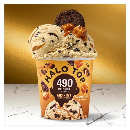 Halo Top Mix-In Caramel Dark Chocolate Cookie Crunch, 16 fl oz