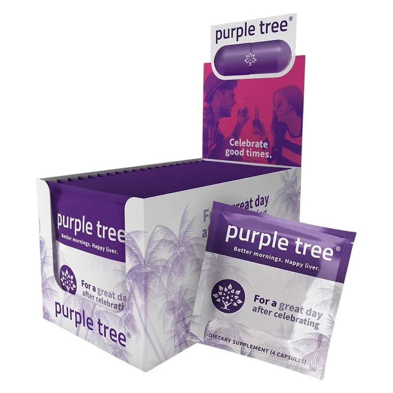 Purple Tree Post-Celebration Wellness Vitamins - Packs (4 pills)
