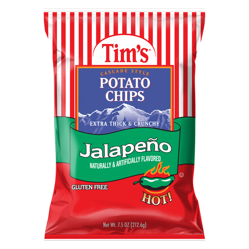 Tim's Cascade Potato Chips Jalapeno 7.5oz - Tim's Cascade – BevMo!
