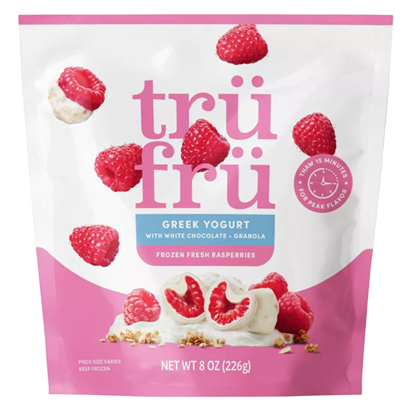 Tru Fru Frozen Greek Yogurt Raspberries 8oz