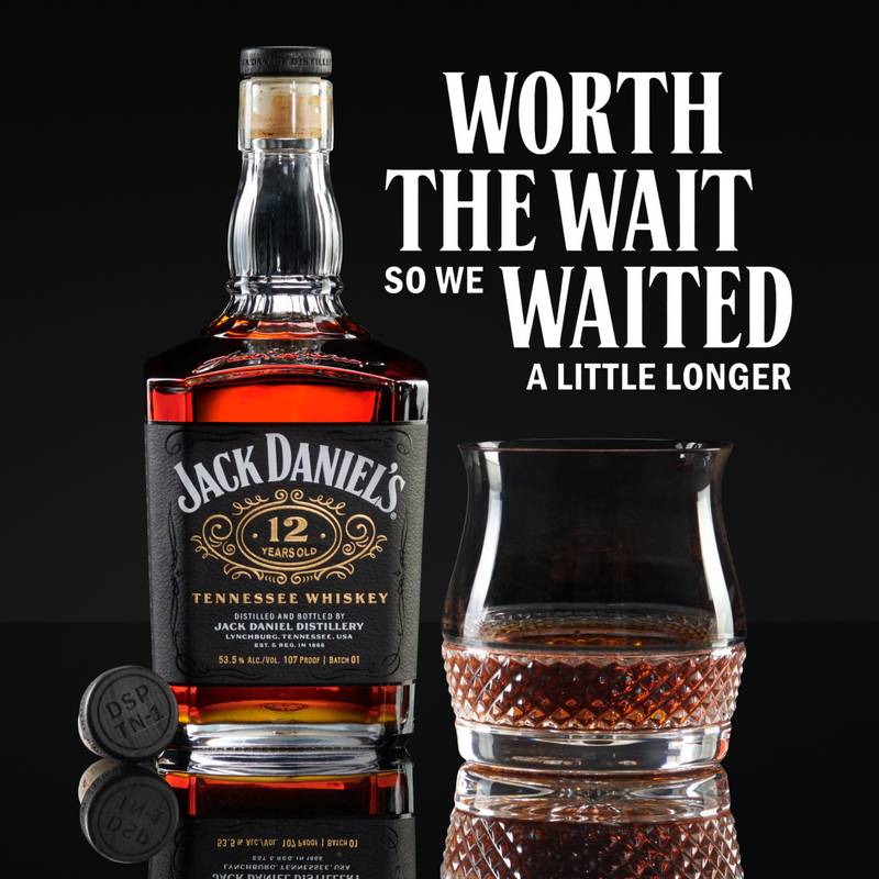 Jack Daniel's 12 Year Batch 1 Tennessee Whiskey 107 Proof 700ml