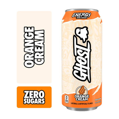 GHOST Energy Zero Sugar Orange Cream 16oz Can
