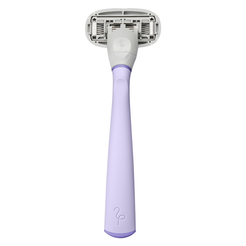 Flamingo Women's Lilac 5-Blade Razor with Replacement Blade Cartridge