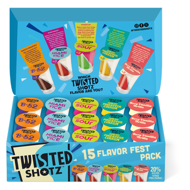 Twisted Shotz Flavor Fest 15pk 25ml Shotz