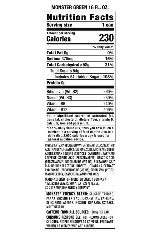 Monster Energy 24pk 16oz Can -XL