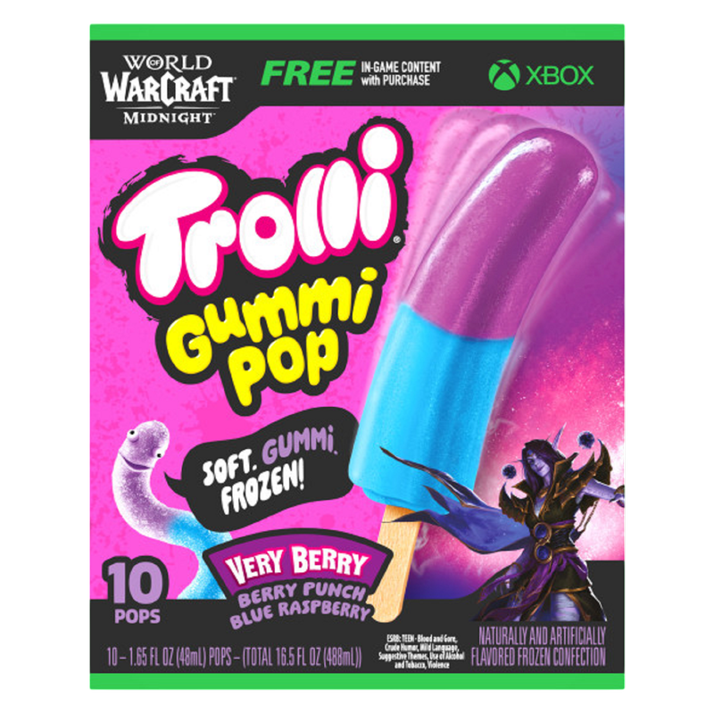 Trolli Very Berry Frozen Gummi Pops, 10ct