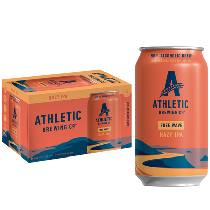 Athletic Brewing Co. Free Wave Hazy Ipa Non-Alcoholic 6pk 12oz Cans