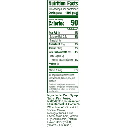 Fruit Roll Ups Tropical Tie Dye, 10 ct