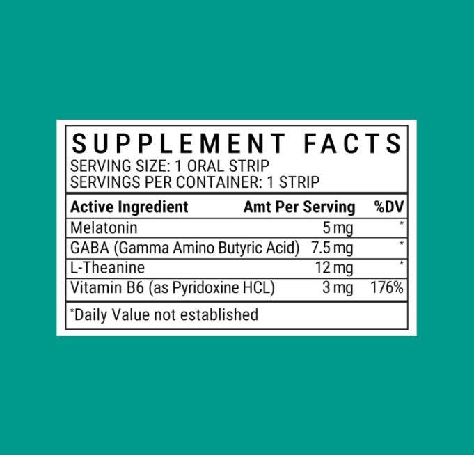 Nutrics Fast-Acting Sleep Support Oral Strips 30ct, Melatonin + GABA + L-Theanine, No Water, Zero Sugar