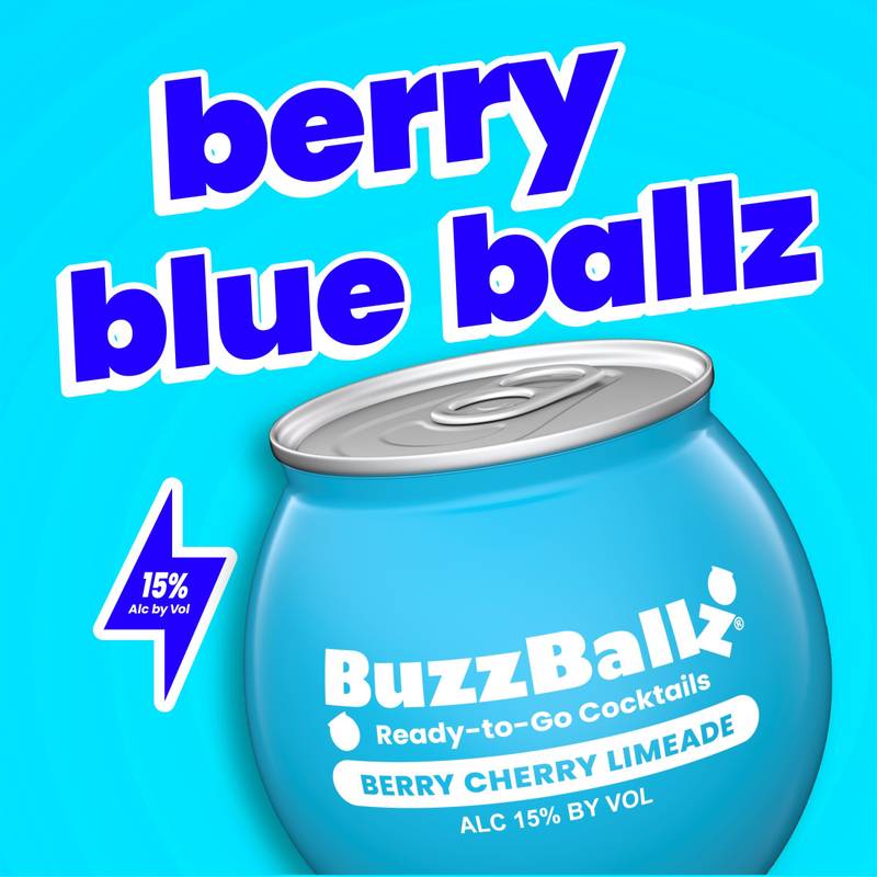 BuzzBallz Berry Cherry Limeade 4pk 200ml