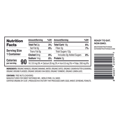 Sweet Nothings Mango Spoonable Smoothie 3.5 oz