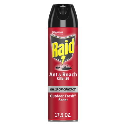 Raid Ant & Roach Outdoor Fresh Twin Pack, 17.5oz