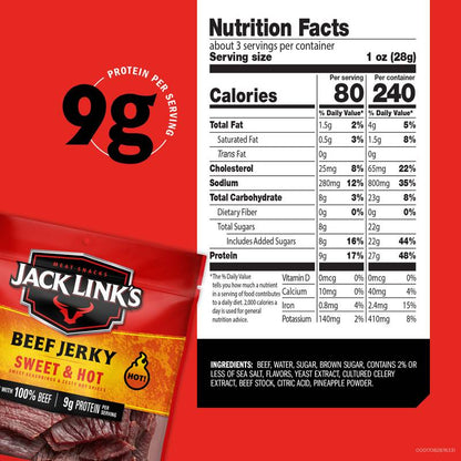 Jack Link's Sweet & Hot Beef Jerky 2.85oz