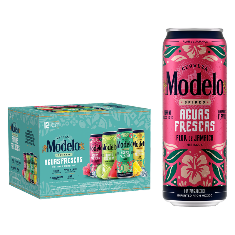 Modelo Spiked Aguas Frescas Variety Pack Flavored Malt, 12/10/2023