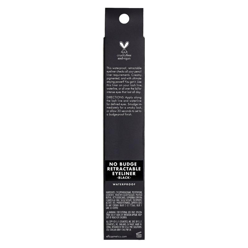 e.l.f. No Budge Retractable Eyeliner Black 0.006oz
