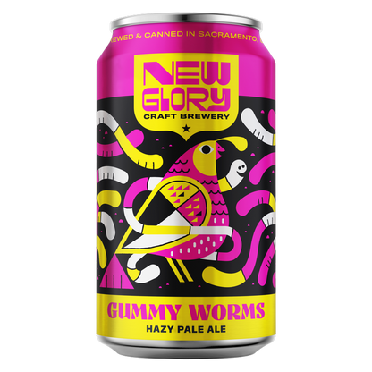New Glory Gummy Worms 12pk 12oz Can