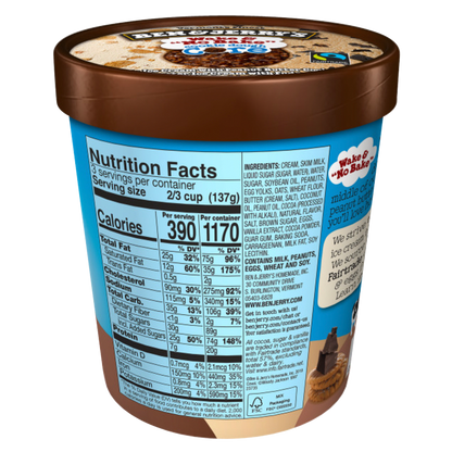 Ben & Jerry's Wake & No Bake Cookie Dough Core Ice Cream 16oz