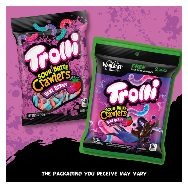 Trolli Very Berry Sour Brite Crawlers Gummy Candy 5oz