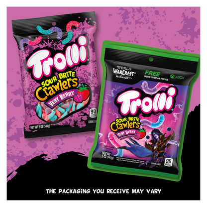 Trolli Very Berry Sour Brite Crawlers Gummy Candy 5oz