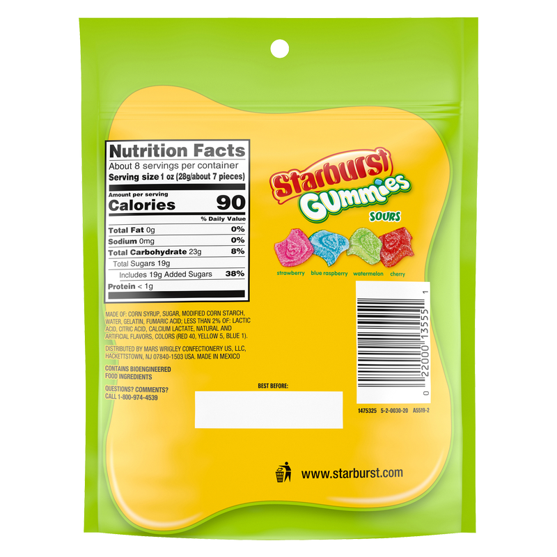 Starburst Gummies Sours 8oz