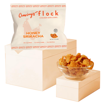 Flock Honey Sriracha Chicken Skin Chips 1oz