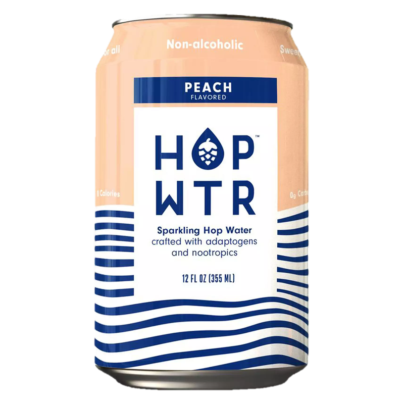 HOP WTR Peach 12oz Can