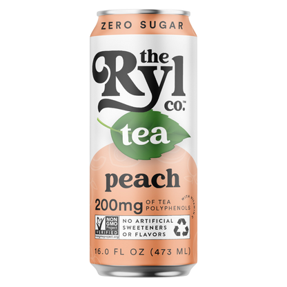 The Ryl Co Peach Black Tea 16oz Can