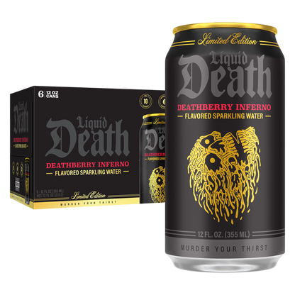 Liquid Death Deathberry Inferno Water 6pk 12oz Can