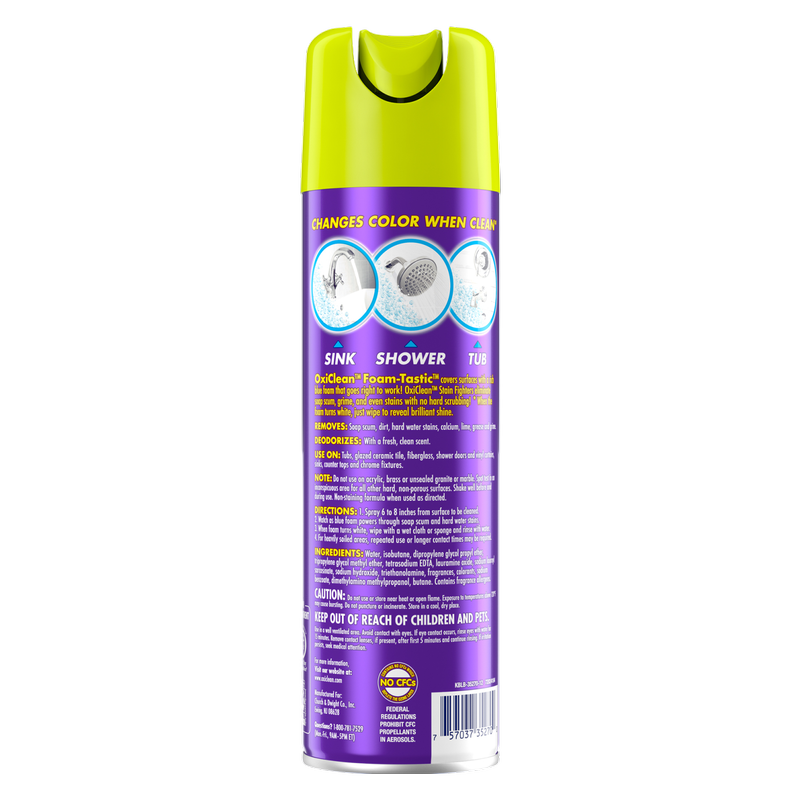 Oxiclean Foam-Tastic Foaming Bathroom Cleaner Fresh 19 oz