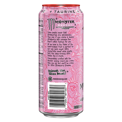 Monster Energy Ultra Strawberry Dreams Energy Drink 16oz Can