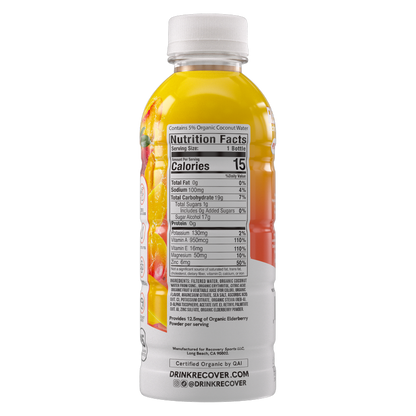 Recover 180 Organic Peach Mango Sports Drink 16.9oz Btl